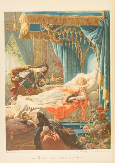 La belle au bois dormant by A. Guillon, 1904 — digital art print download