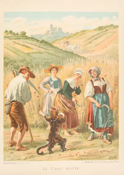 Le chat botte by A. Guillon, 1904 — digital art print download