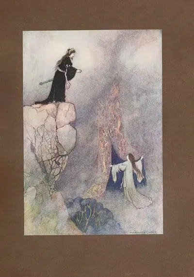 Зеленая ива и другие японские сказки пл.24 by Уорик Гобл, 1910 — digital art print download