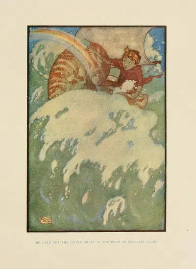 Он протянул маленькую ракушку в луче цветного света by Эдмунд Дюлак, 1910 — digital art print download