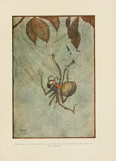 Паутинка, алмазы и сам Большой Паук все упали на землю by Эдмунд Дюлак, 1910 — digital art print download