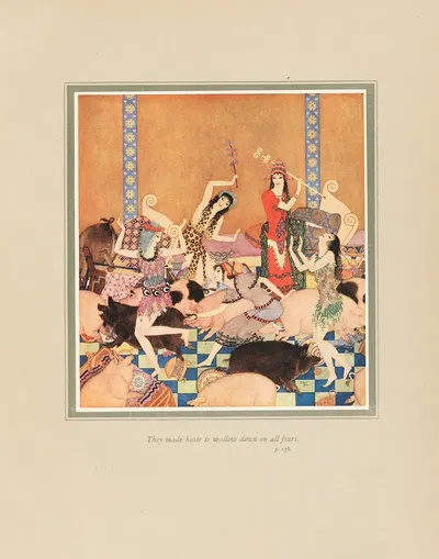 Они поспешили упасть на четвереньки by Эдмунд Дюлак, 1919 — digital art print download