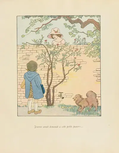 Le bon Dieu chez les enfants Pl.01 by Francis Jammes, 1920 — digital art print download
