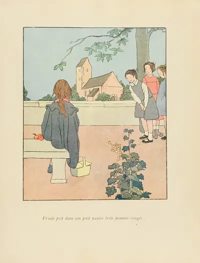Le bon Dieu chez les enfants Pl.02 by Francis Jammes, 1920 — digital art print download