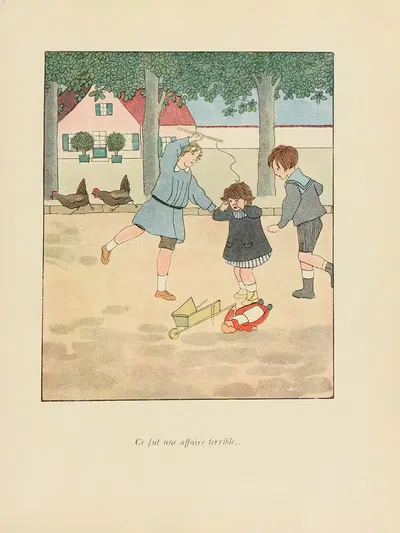 Le bon Dieu chez les enfants Pl.06 by Francis Jammes, 1920 — digital art print download