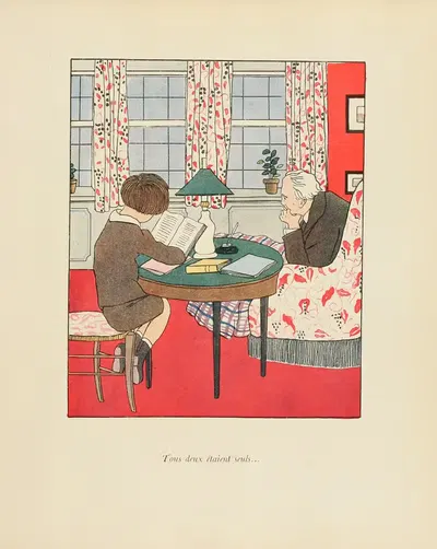 Le bon Dieu chez les enfants Pl.07 by Francis Jammes, 1920 — digital art print download