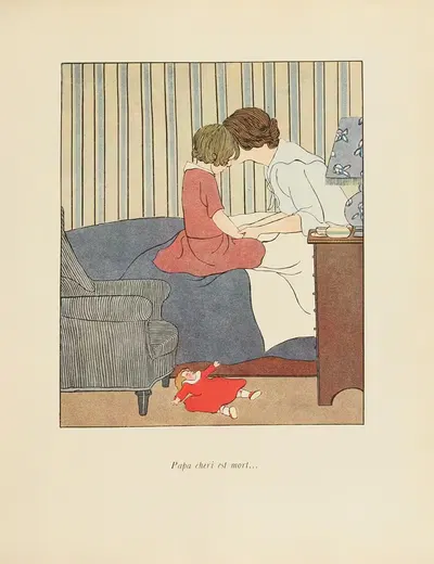 Le bon Dieu chez les enfants Pl.10 by Francis Jammes, 1920 — digital art print download