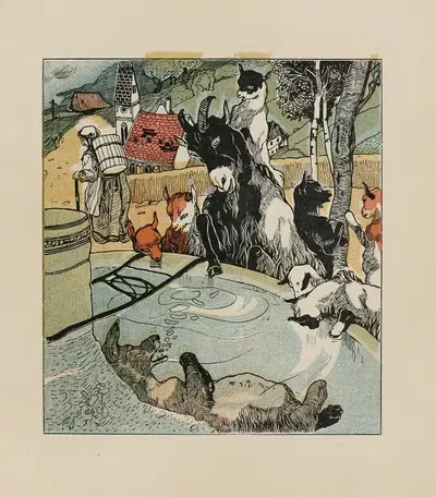 Юношеская библиотека Герлаха Пл.02 by Ханс Фраунгрубер — digital art print download