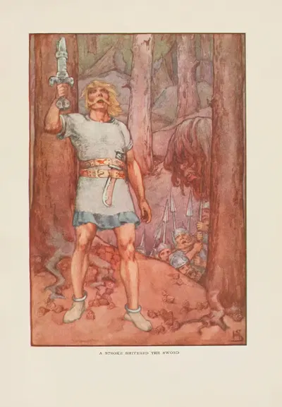 Удар тряснул меч by Хелен Страттон, 1915 — digital art print download
