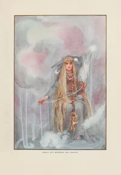 Фрея сидела и пряла облака by Хелен Страттон, 1915 — digital art print download