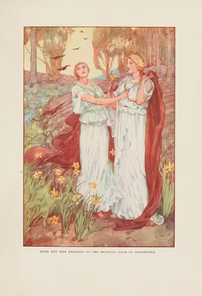 Боги и люди радовались возвращению Прозерпины by Хелен Страттон, 1915 — digital art print download