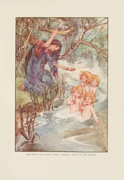Одно прикосновение для каждого с волшебной палочкой друидов by Хелен Страттон, 1915 — digital art print download