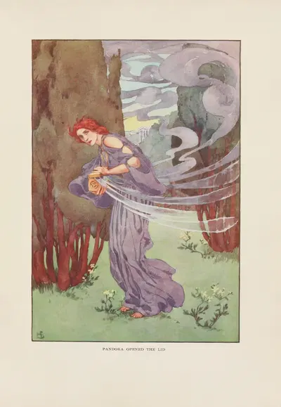 Пандора открыла крышку by Хелен Страттон, 1915 — digital art print download