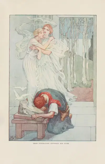 Then Pygmalion covered his eyes by Helen Stratton, 1915 — digital art print download