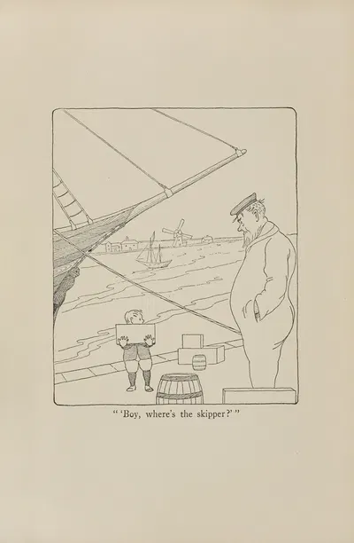 ‘Boy, where’s the skipper’ by Hugh Lofting, 1922 — digital art print download