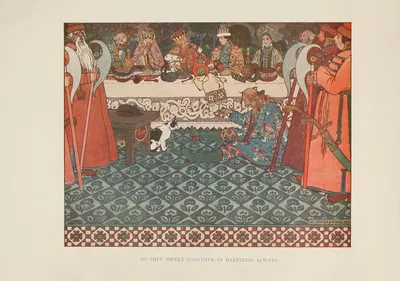 Так они всегда жили вместе в счастье by Иван Билибин, 1917 — digital art print download
