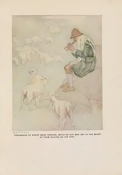 Тысячи овец паслись by Кэтрин Пайл, 1916 — digital art print download