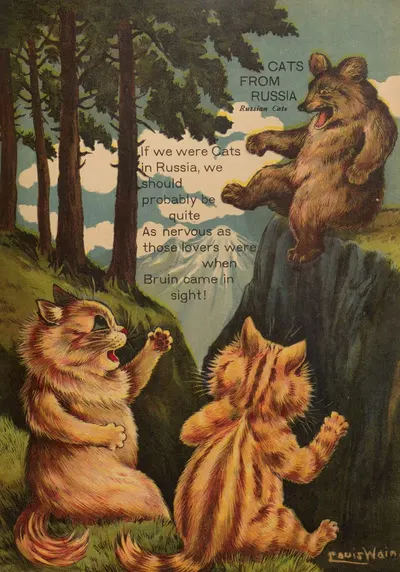 Кошки из России by Луис Уэйн, 1914 — digital art print download