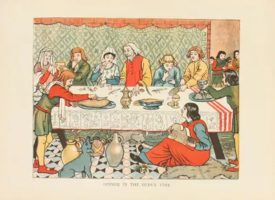 Dinner In The Olden Time by Mary Eliza Joy Haweis, 1907 — digital art print download