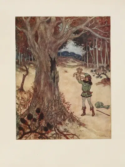 Он остановился перед большим дубом by Морис Лалю, 1915 — digital art print download
