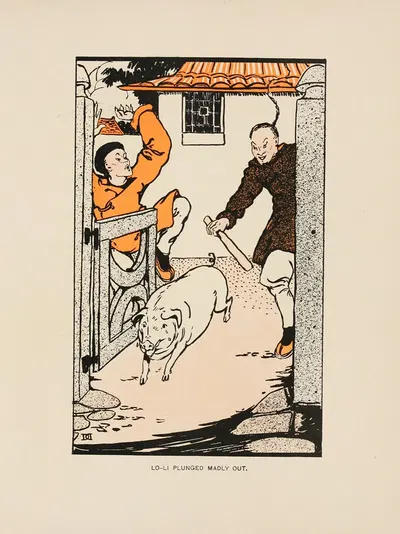 Lo-li plunged madly out by Norman Hinsdale Pitman, 1910 — digital art print download