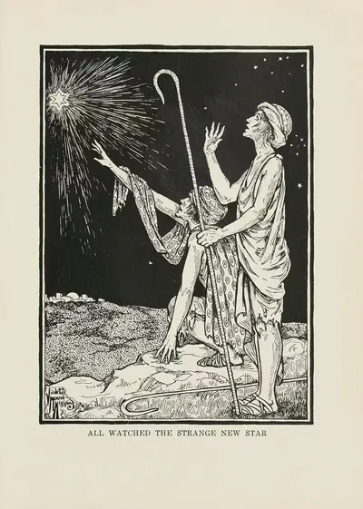 Все наблюдали за странной новой звездой by Виолетт Мур Хиггинс, 1916 — digital art print download
