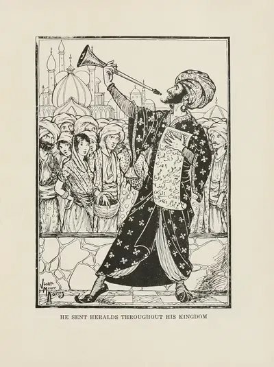 Он послал глашатаев по всему своему королевству by Виолетт Мур Хиггинс, 1916 — digital art print download