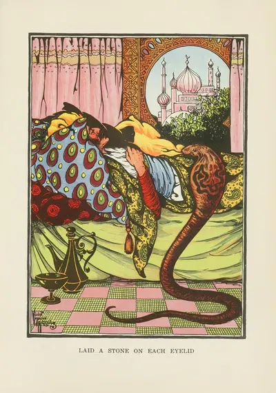 Положил камень на каждое веко by Виолетт Мур Хиггинс, 1916 — digital art print download