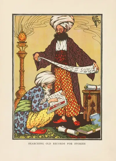 Поиск старых записей для историй by Виолетт Мур Хиггинс, 1916 — digital art print download
