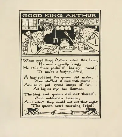 Good king Arthur. by Winifred Smith, 1895 — digital art print download