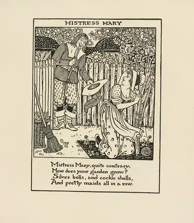Mistress Mary by Winifred Smith, 1895 — digital art print download