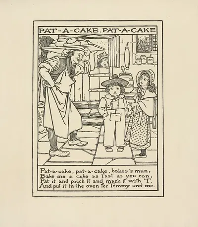Pat-a-cake, Pat-a-cake by Winifred Smith, 1895 — digital art print download