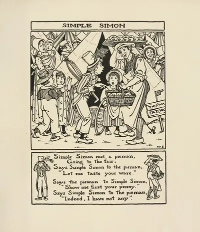 Simple Simon by Winifred Smith, 1895 — digital art print download