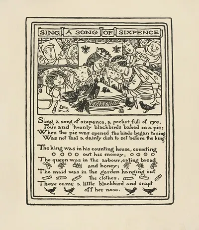 Sing a song of Sixpence by Winifred Smith, 1895 — digital art print download