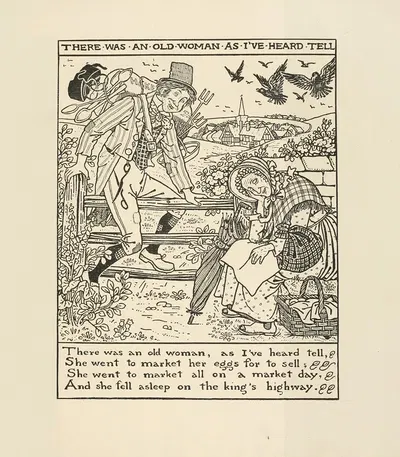 There was an old woman as i've heard tell by Winifred Smith, 1895 — digital art print download