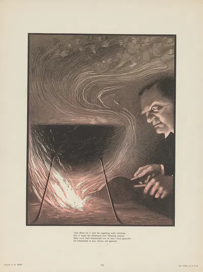 Bram stookt de heksenketel op by Albert Hahn, 1905 — digital art print download