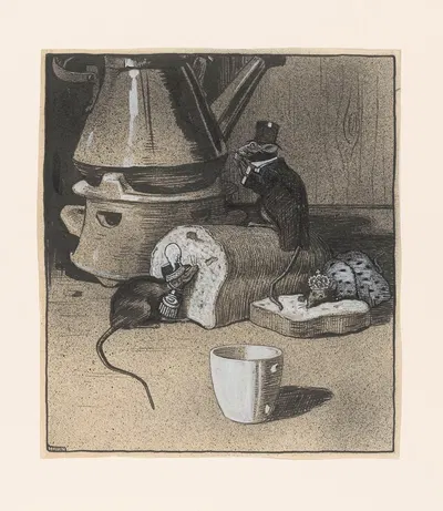 De Gulzige knaagdieren. Aan de arbeiders-boterham by Albert Hahn, 1887 - 1919 — digital art print download