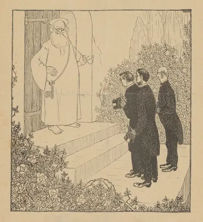 De Notenkraker, 12 oktober 1907 ; Aan de hemelpoort by Albert Hahn, 1907 — digital art print download