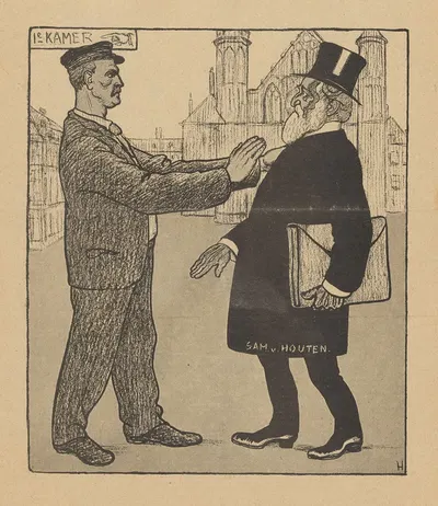 De Notenkraker, 13 juli 1907 ; Sam. van Houten uitgesmeten by Albert Hahn, 1907 — digital art print download