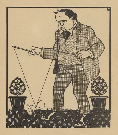 De Notenkraker, 2 november 1907 ; Kiesrecht-Diabolo by Albert Hahn, 1907 — digital art print download