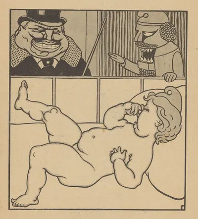 De Notenkraker, 30 maart 1907 ; Bij het congres der S.D.A.P. by Albert Hahn, 1907 — digital art print download