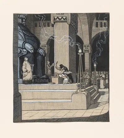 het offeren van de Openbare School door het Liberalisme by Albert Hahn, 1887 - 1919 — digital art print download