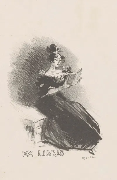 Читающая женщина by Огюст Рёдель, 1869 - 1900 — digital art print download