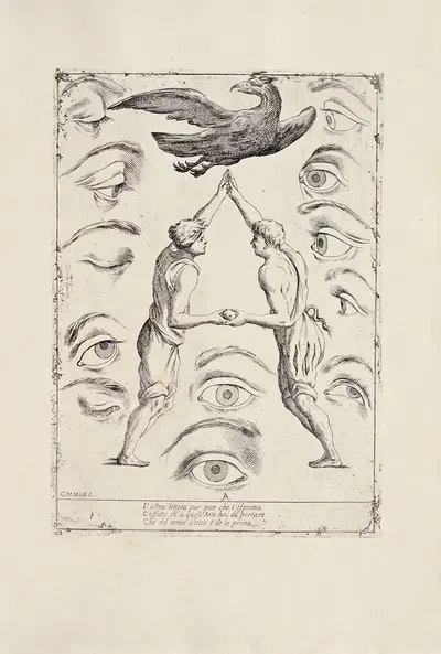 Алфавит в сне Пл.02 by Джузеппе Мария Мителли, 1683 — digital art print download