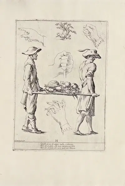 Алфавит в мечте Pl.09 by Джузеппе Мария Мителли, 1683 — digital art print download