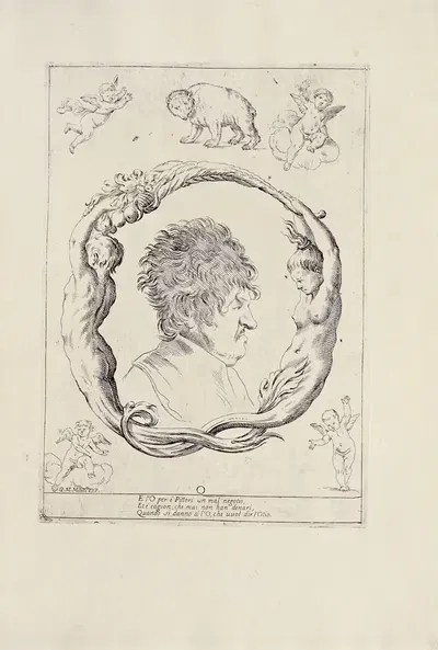 Алфавит в мечте Pl.15 by Джузеппе Мария Мителли, 1683 — digital art print download