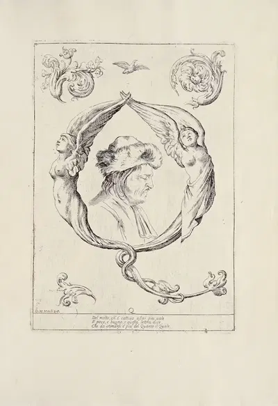 Алфавит в мечте пл. 17 by Джузеппе Мария Мителли, 1683 — digital art print download