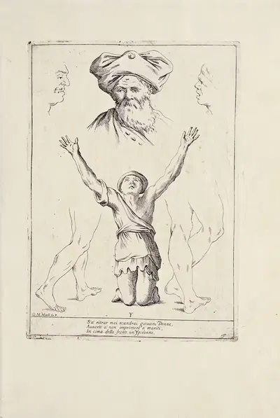 Алфавит в мечте Pl.23 by Джузеппе Мария Мителли, 1683 — digital art print download