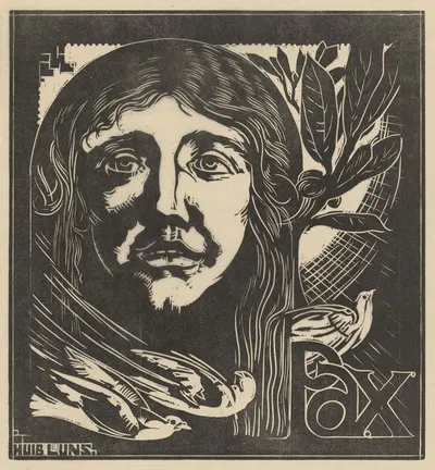 Персонификация мира с голубями by Хуйб Лунс, 1919 — digital art print download