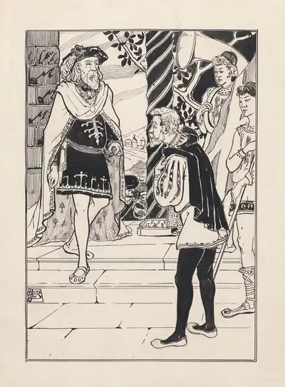 Кент, замаскированный под Короля Лира by Якоб Питер ван ден Бош, 1878 - 1948 — digital art print download